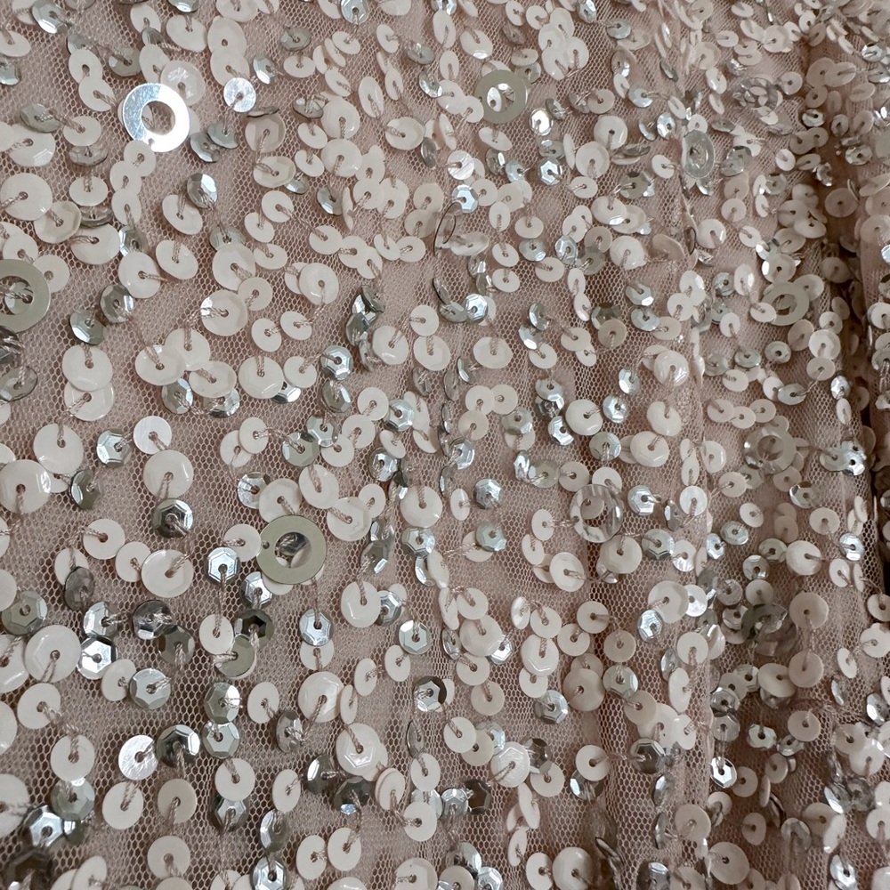 Evening, Gala, Mother of the Bride. Pink with pink/silver beading Size 16